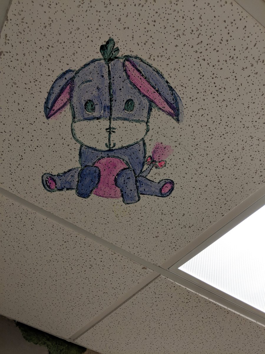 Jk_Jeffery's tweet image. T4: Want to mitigate environmentally influenced patient loneliness? Let the patients turn the ceiling into art. Makes being rolled around in a hospital bed MUCH more enjoyable/connected. #meqapi