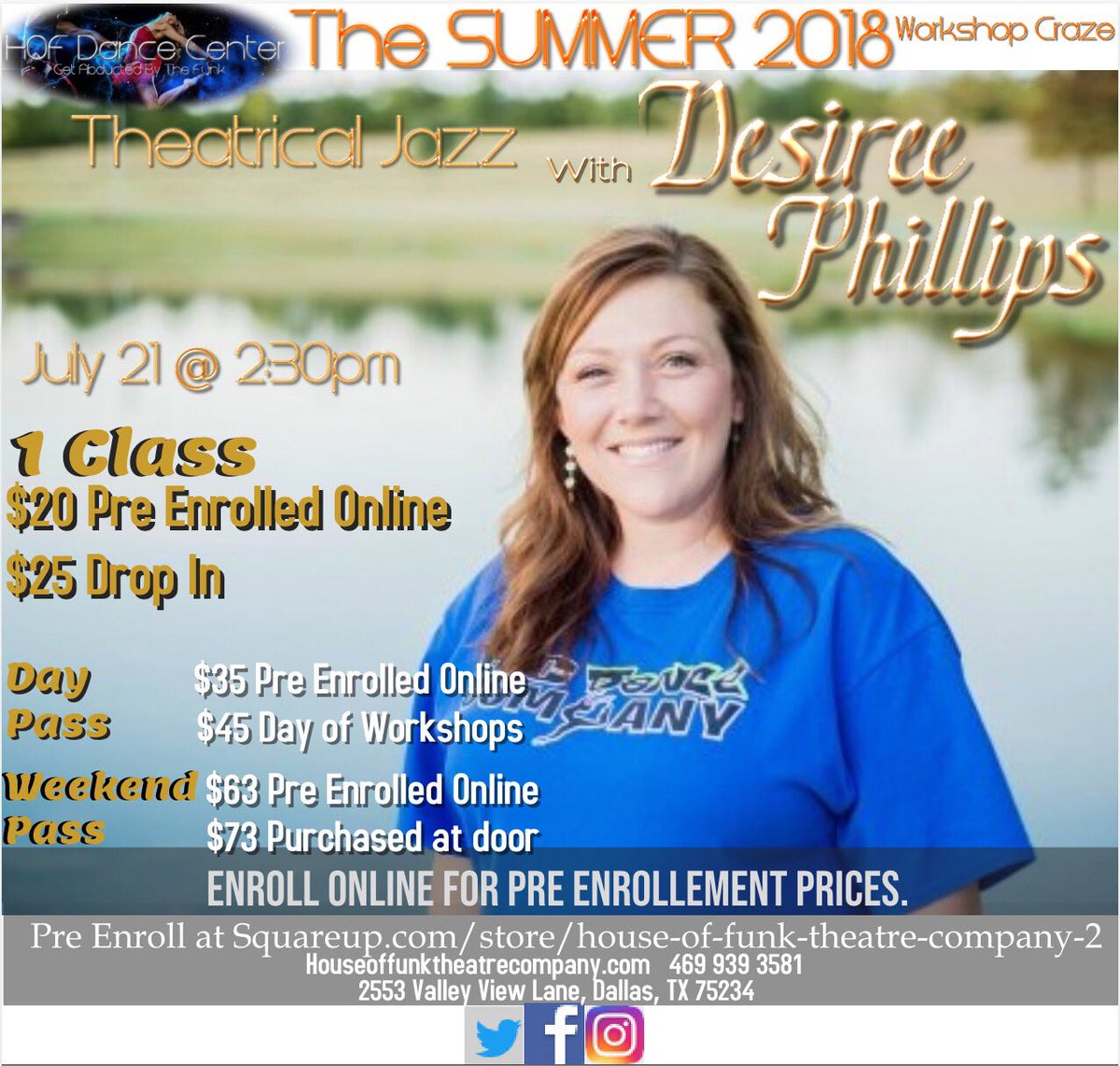HOFDanceCenter's tweet photo. Coming this summer at the HOF Desiree Phillips #dance #dancer #dancers #dancing #Jazzdance #JazzClsss #JazzWorkshop #Jazz #musicaltheatre #dallasdance #dallasdancer #dallasdancers #dallasdancing #dallasdancestudio #dallasdance #dallasdancer #dallasdancing #dallastx https://t.co/JPsramhung