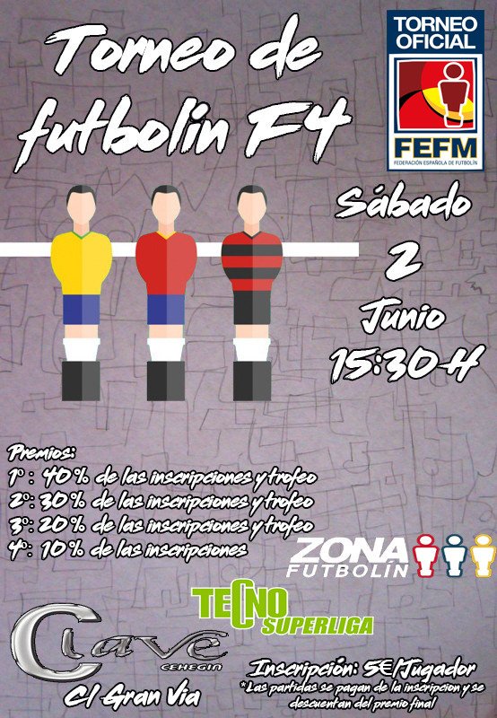 PubClave's tweet photo. Retweeted Diegote (@diegoruizsanche):

Torneo de fútbolin F4, sábado 2 de junio en @PubClave en Cehegín (Murcia). https://t.co/XuIDBJeAe5 https://t.co/nb498OPsN4