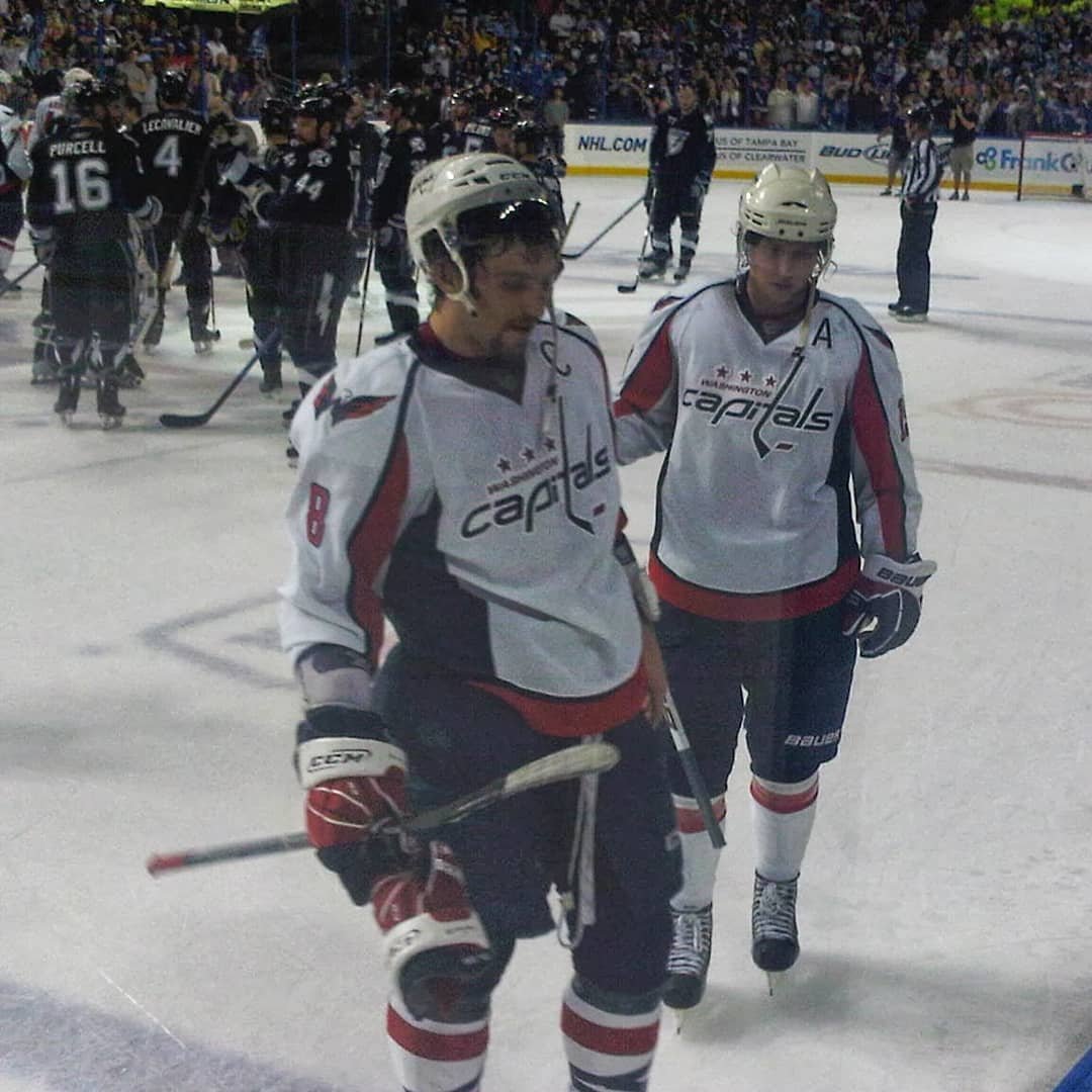 TrueRocketman's tweet photo. -  #tbt May 4, 2011 the look of defeat on the face of @ovi8 as his @Capitals were swept in 4 games by the @tblightning and @ThunderBugTBL  - #GoBolts @NHLonNBCSports @nhl @malektronic #SoundsPerfect https://t.co/LeWInq44Pj