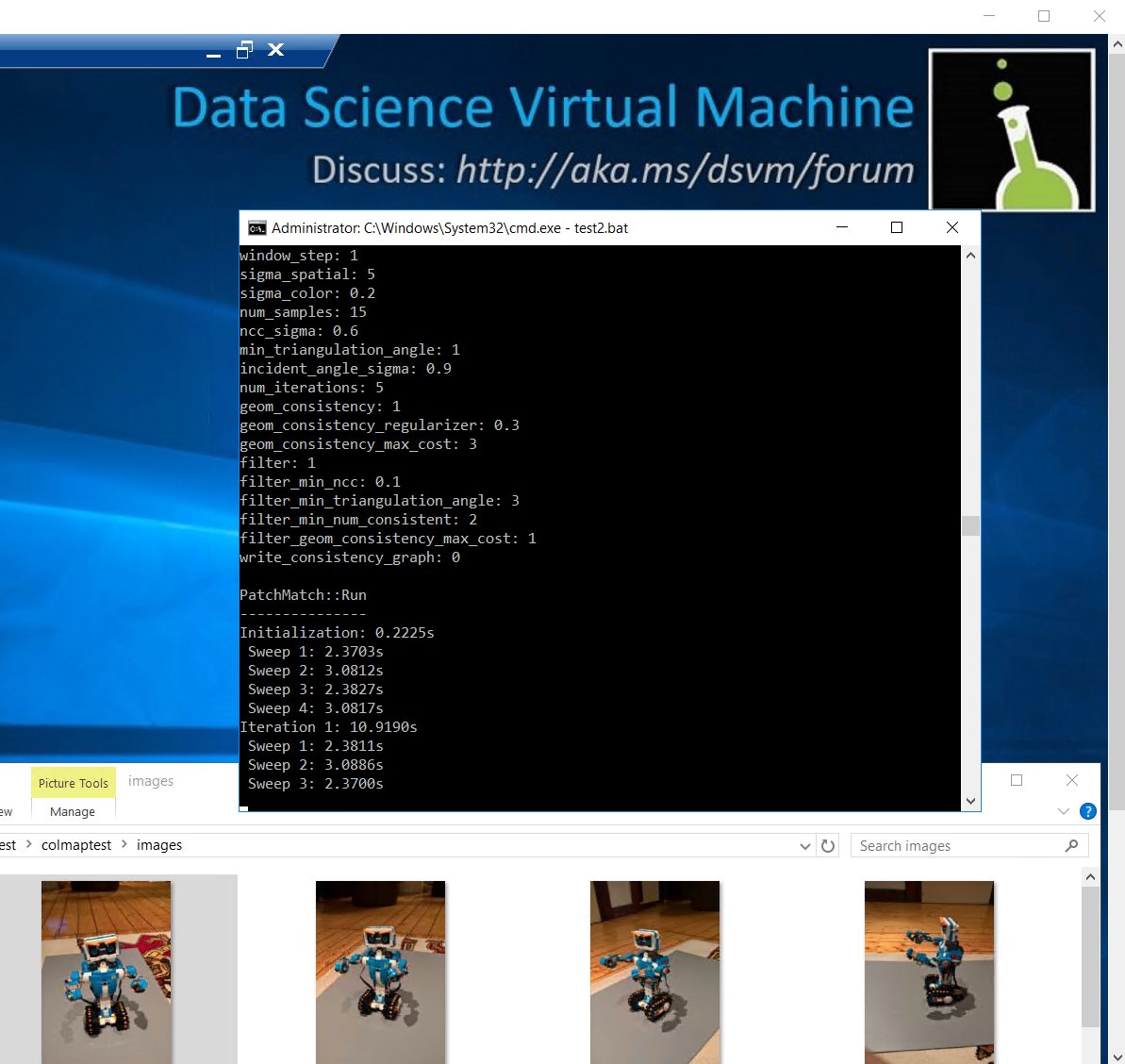 HaraldMuehlhoff's tweet image. Running #colmap on a #Microsoft  #Azure VM with #NVIDIA #CUDA support for a fun #Photogrammetry test ;) #3dScan #3dscanning #3d