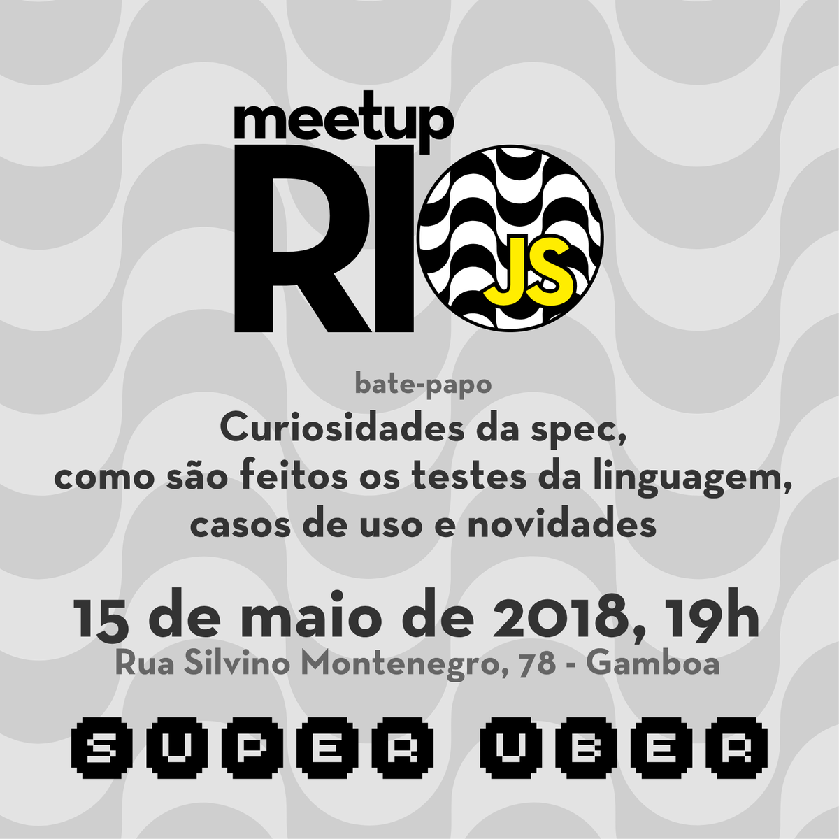 luiguild's tweet photo. O #RioJS tá de volta izminino! <3 @leobalter @leobetosouza @soapdog @raphamorims @LuizVinicius73 @silveira_bells @CrisMotinha @larismourullo @pedromarins @_Barbier @magoopv @_mathmesquita e todos os devs js do #rio! Quem vamos!? :D https://t.co/YYWMyoyxoq