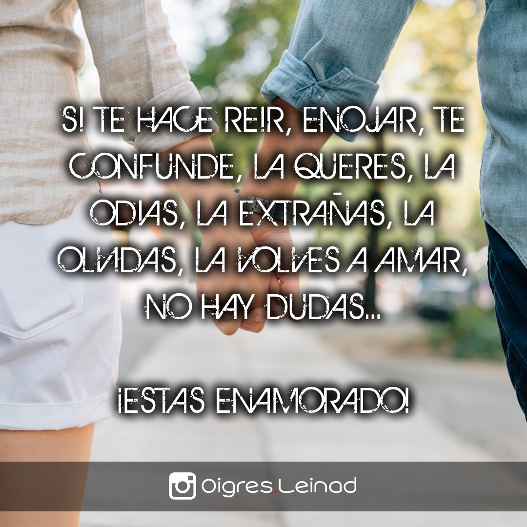 oigres_leinad's tweet photo. Si te hace #reir, #enojar, te #confunde, la #queres, la #odias, la #extranas, la #olvidas, la volves a #amar, no hay dudas... ¡Estas #enamorado!
#frasesdeamor #frases #amor #hombre #mujer #pareja https://t.co/hefysMfm4R