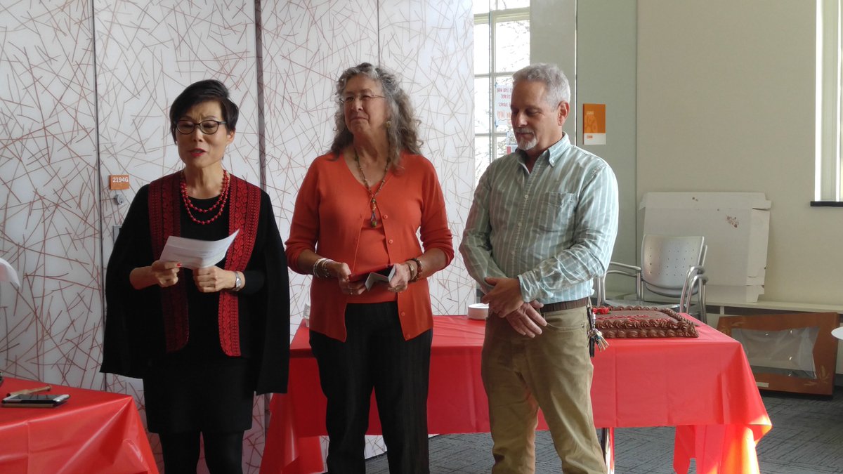 uwdeanshim's tweet image. What an honor to work w/ HDFS Prof Linda Roberts &amp;amp; Prof Steve Small. My eyes are closed 'cause I'm in denial both are retiring-if I can't see it then it's not real-the time has passed in the blink of an eye #humanscience