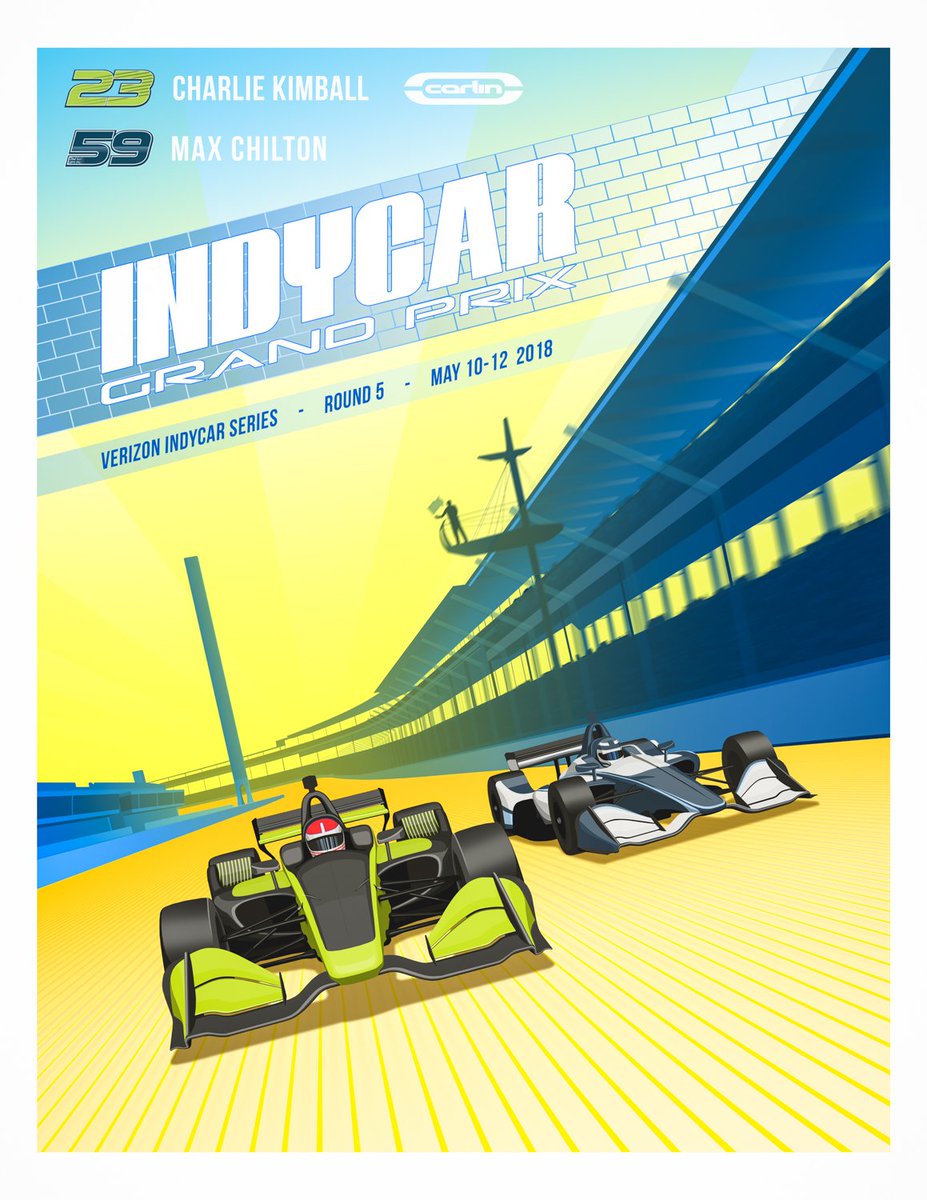 RodinMotorsport's tweet photo. It's time for round 5 of @IndyCar action this weekend on the road course at @IMS! Give us a RT for your chance to win this personalized @maxchilton @racewithinsulin #INDYCARGP event poster. #INDYCAR #GallagherRacing #RaceWithInsulin https://t.co/HZJZyhJGqK