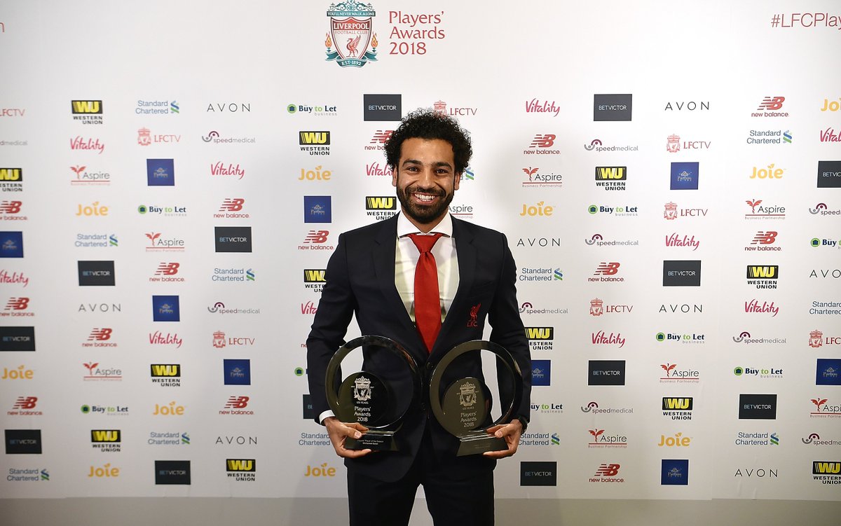 LFC's tweet photo. 🏆 Not a bad night's work, @MoSalah! 🏆

#LFCPlayerAwards https://t.co/WdM6uQJi5z