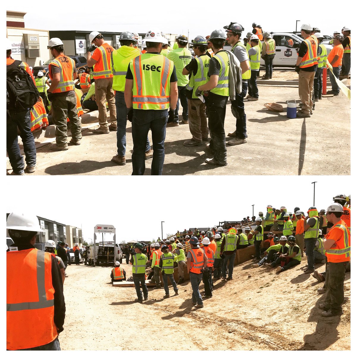 ISECBuilt's tweet image. Our #isecrockymountain team took part in a job wide #fallprotection class yesterday led by @jedunnconstruction and #usengineering on the #ucgreely project .
.
.
#ISEC #safetyweek #constructionsafety #teamwork #coloradoconstruction
