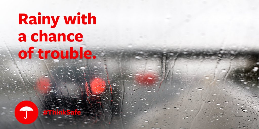 Hydroplaning in the rain can cause you to lose control. Get our tips for driving in heavy wind and rain. tkpl.us/ao45i ThinkSafe