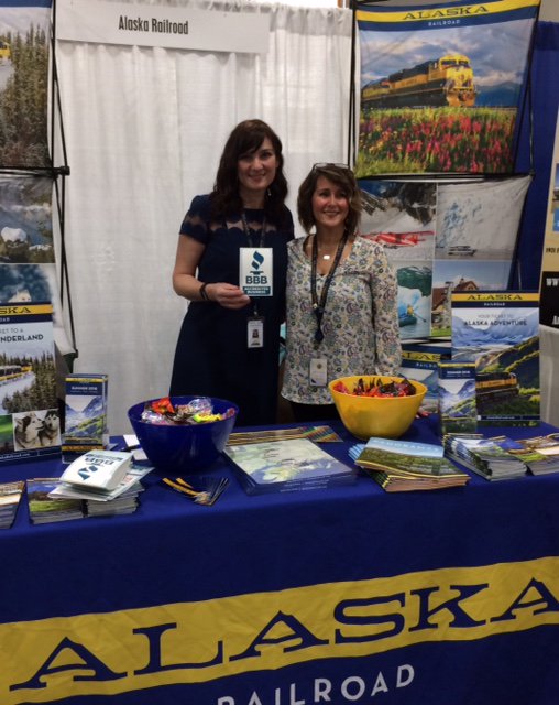 BBBAlaska's tweet photo. BBB visiting our Accredited Businesses @VisitAnchorage Frontline Trade Show @DenainaCenter . @AlaskaAdventure @AKRR @Oomingmak . Open until 3 PM. https://t.co/igp0Bijwke
