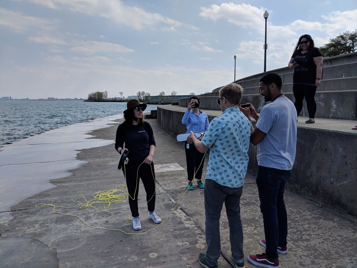 dbild's tweet photo. #MozSprint Chicago has moved outdoors w/ @MrChrisBresky #AquariusProject @OpenROV @OpenExplorer https://t.co/BJt0a0ZUVc