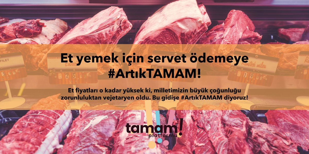 Et yemek için servet ödemeye #ArtıkTAMAM