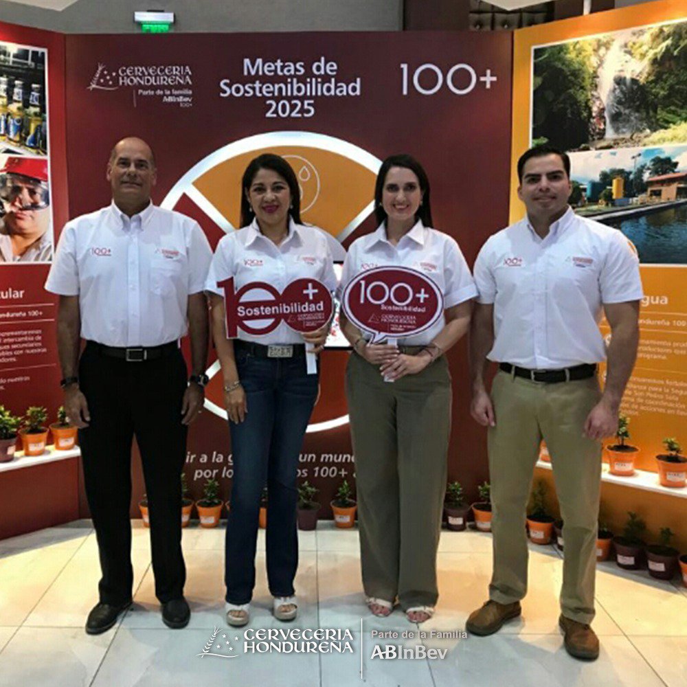 CerveceriaHond's tweet image. En el stand de Cervecería Hondureña estamos presentando nuestras Metas de #Sostenibilidad 2025 hacemos frente a los grandes desafíos ambientales. 100+.