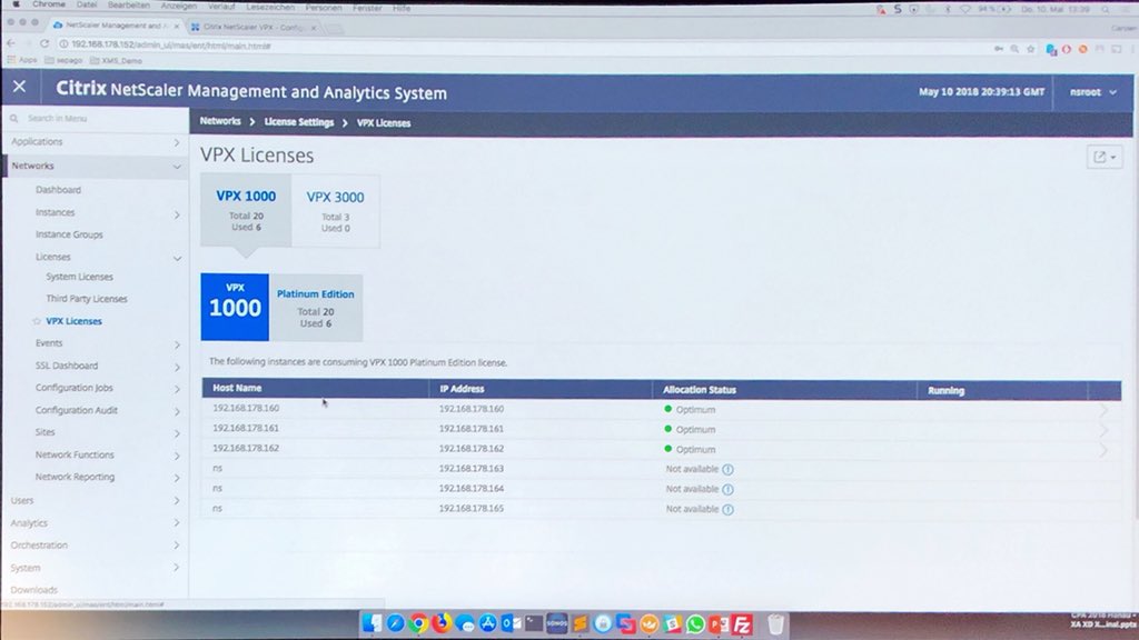 johnbillekens's tweet image. Cool demo with pooled licences in MAS #CitrixNetworking #Syn220 at #CitrixSynergy 🙏🏻 #DemoGods