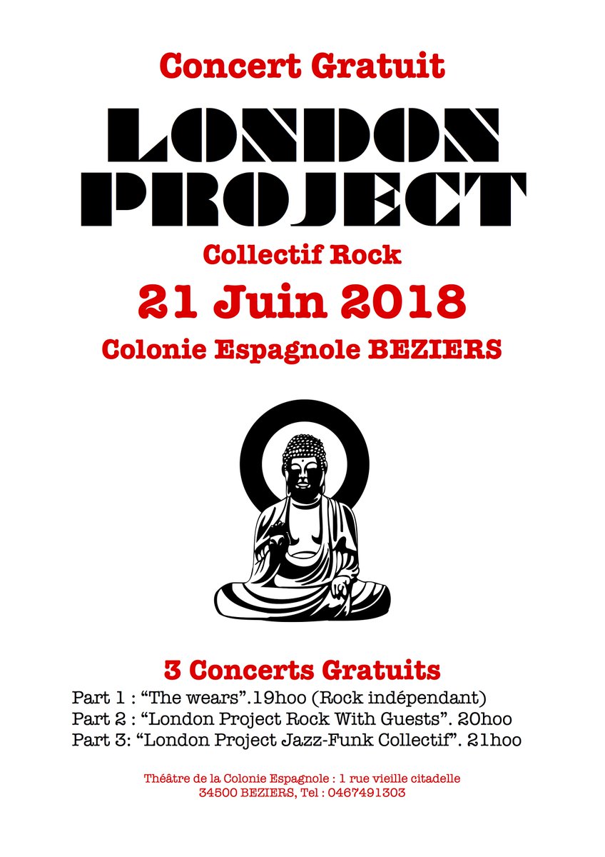 Concert LONDON PROJECT à BEZIERS le 21 Juin , Faites passer l'info !