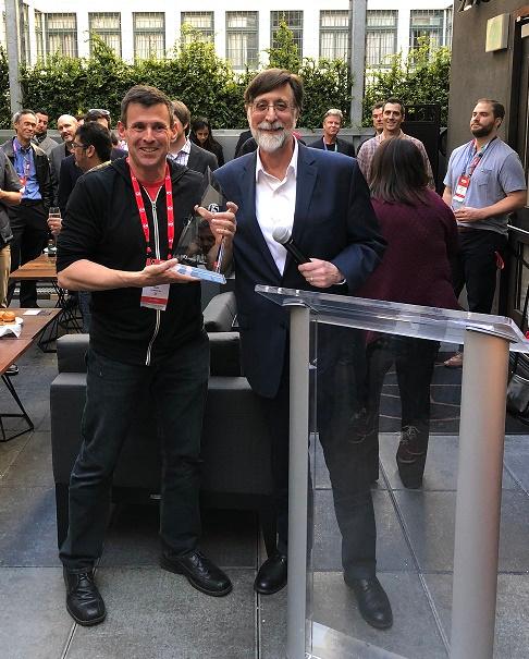 F5's tweet photo. As #RHSummit slowly comes to an end, our team was very excited to receive the #RedHat ISV Partner Dedication Award for embracing #opensource values! https://t.co/c5vWqKFUYC
