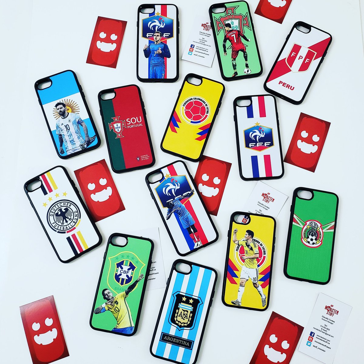 stuff_monster's tweet photo. On est prêt pour la coupe du monde ⚽️🔥🏆
.
.
.
#MonsterStuff #phonecase #personnalisation #custom #giftideas #shoplocal #madeinMTL #Rusia2018 #soccer #football #Neymar #Messi #Pogba #James #CR7 https://t.co/zdFwqERwrB