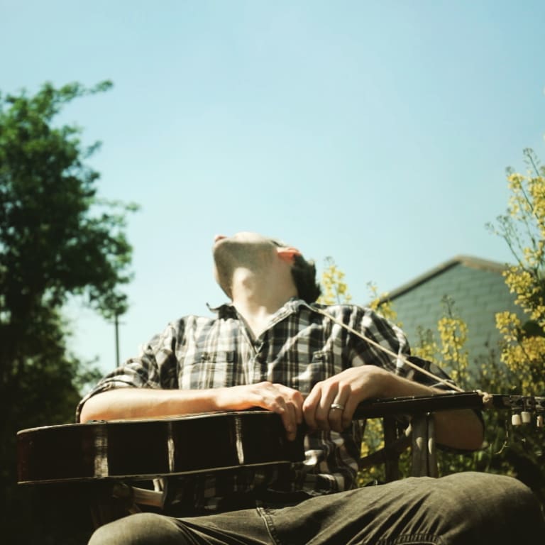 BenjaminBlower's tweet photo. Filming songs in the balmy weather with neighbor @mST0RK. New record Hymns for Nomads out next Monday, 21st May #Pentecost https://t.co/7JATBFqEOA