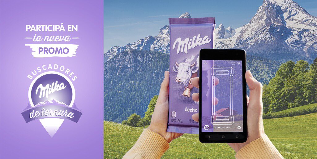 milka_argentina's tweet photo. Participá de la nueva promo descargando la #MilkaApp! Escanéa nuestros chocolates para poder encontrar alguno de los cientos de premios en juego. #BuscadoresDeTernura https://t.co/NSf3otY6kR