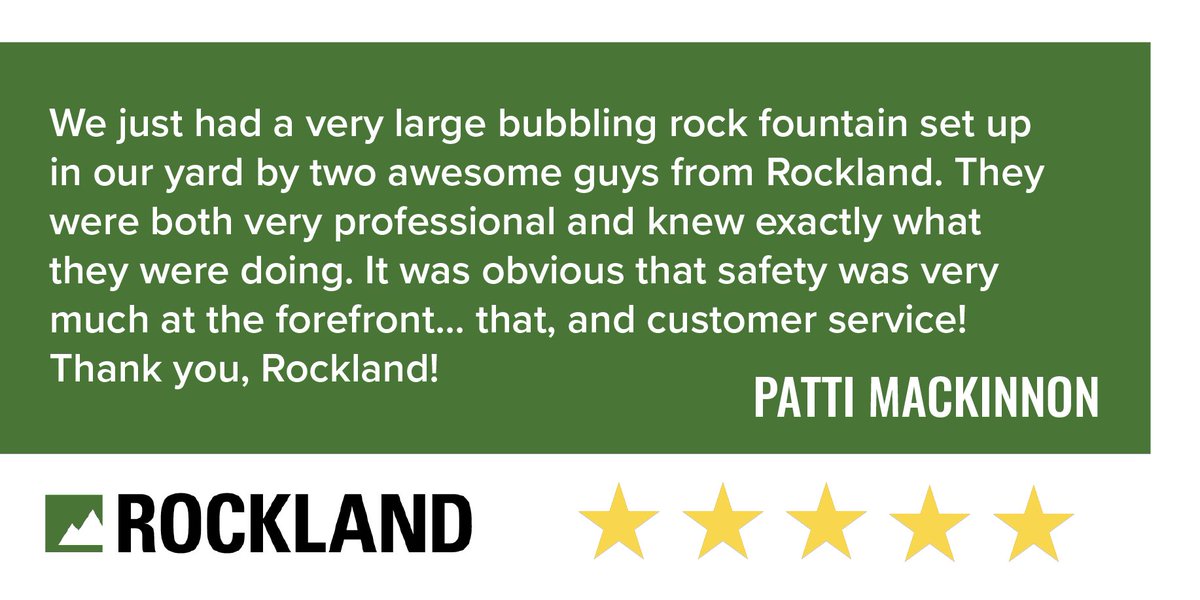 rocklandyeg's tweet photo. We can't wait to install more rock fountains this season! Thanks, Patti! #yeglandscaping #waterfountain #rocksolidservice #yeg https://t.co/F9ojSDh7yN
