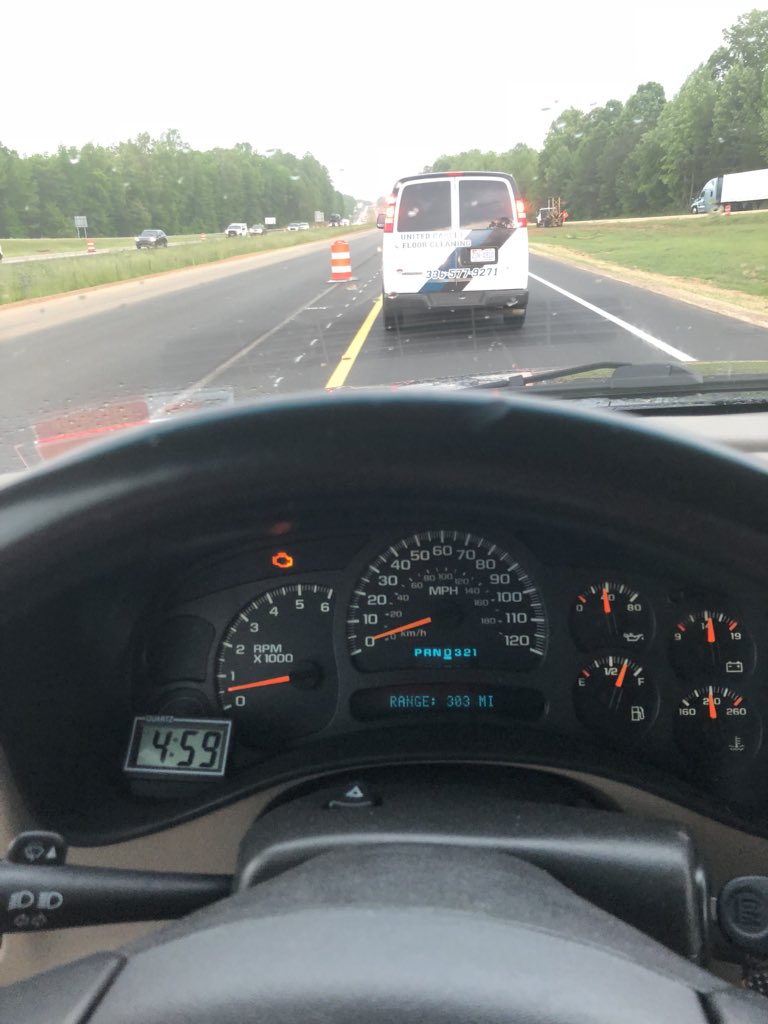 BrianTurnerNC's tweet photo. Not your best performance I-40, but tomorrow is another day & I know you will give it your all. #0mph @NCDOT_I40 https://t.co/t3ni8p2Yrt