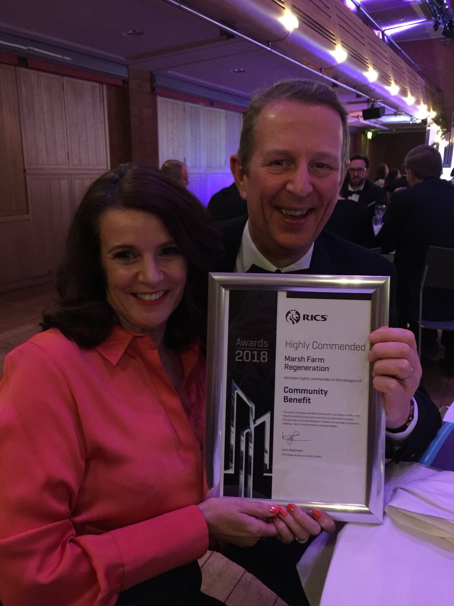 MelCroley's tweet photo. Congratulations team! @ENGIE_Places_UK highly commended at the #RICSAwards for Community Benefit &amp; our social value programme benefitting the residents of #transformingmarshfarm @lutoncouncil https://t.co/ncvq9PNPSX