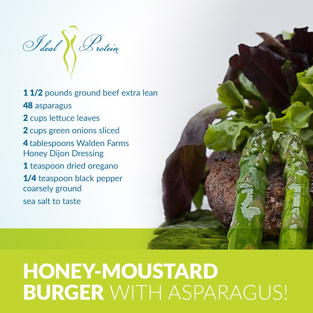 finalsolutionWL's tweet image. Looking for a sumptuous summer go-to recipe? Our Honey-Mustard Burgers with Asparagus offer a healthier alternative to a classic summertime dish. 
Contact your local clinic for your own copy of Chef Verati&apos;s cookbook! 
This recipe can be found on p.166!
