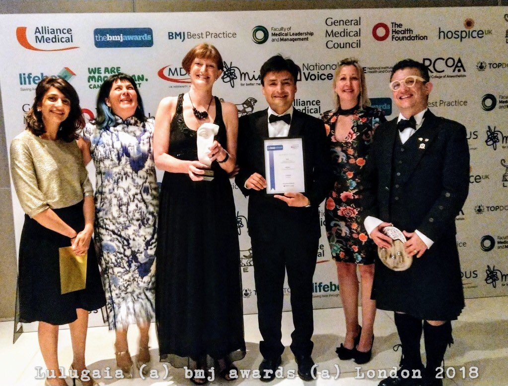 So proud to receive the <a href="/bmj_company/">BMJ Group</a> award for innovation for Digital Vending Machine dispensing @BioSureUK HIV self tests in the <a href="/BrightonSauna/">The Brighton Sauna</a> . Thanks so much Paul, and Martin, this is for you xxxxx