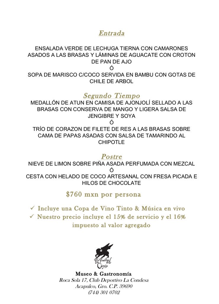 Te compartimos nuestro menú especial de DÍA DE LAS MADRES! 

Festeja en un entorno histórico a la mujer más importante de tu #historia !

#FelizDiaDeLaMadre en #Acapulco 
#museo #tradición #Gastronomía