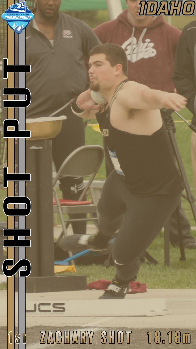 IdahoTrack's tweet photo. BIG SKY CHAMP!!! Short wins the shot put, picking up the indoor/outdoor sweep!! #BraveAndBold #GoVandals #BigSkyTF https://t.co/h3fdMA14bH