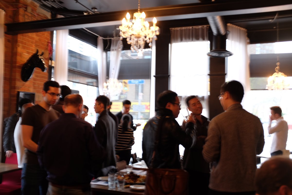OneLedgerTech's tweet image. On May 9th, 2018, we held our first meetup even in Brownstone Bistro, Toronto. OneLedger on behalf of our management took immense pleasure in inviting leading experts in the blockchain field with diverse backgrounds to share their insights in the #blockchain technology.