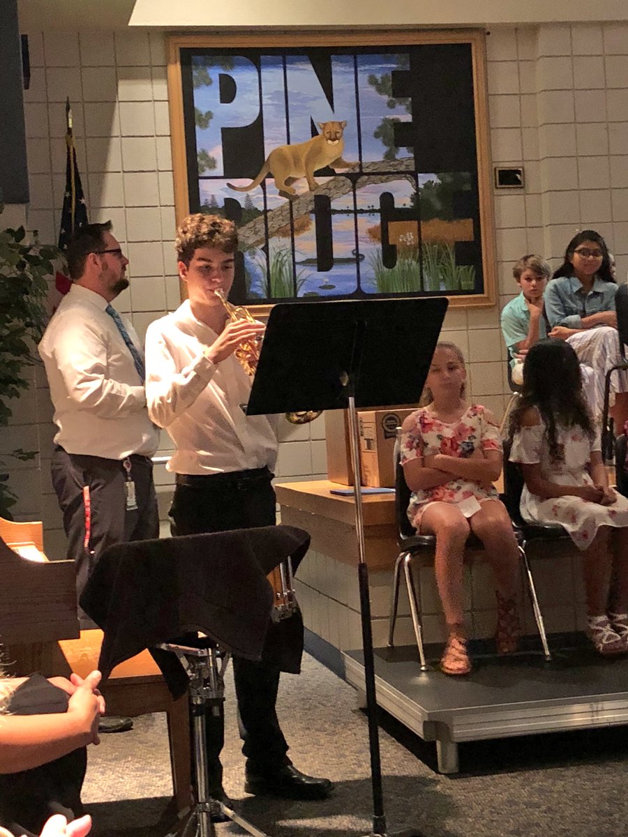 MrMambucaPRMS's tweet photo. @PRMPanthers 6th Grade Awards started off with a great rendition of The Star Spangled Banner played on the trumpet by Mason #GoPanthers https://t.co/6IugihiHox