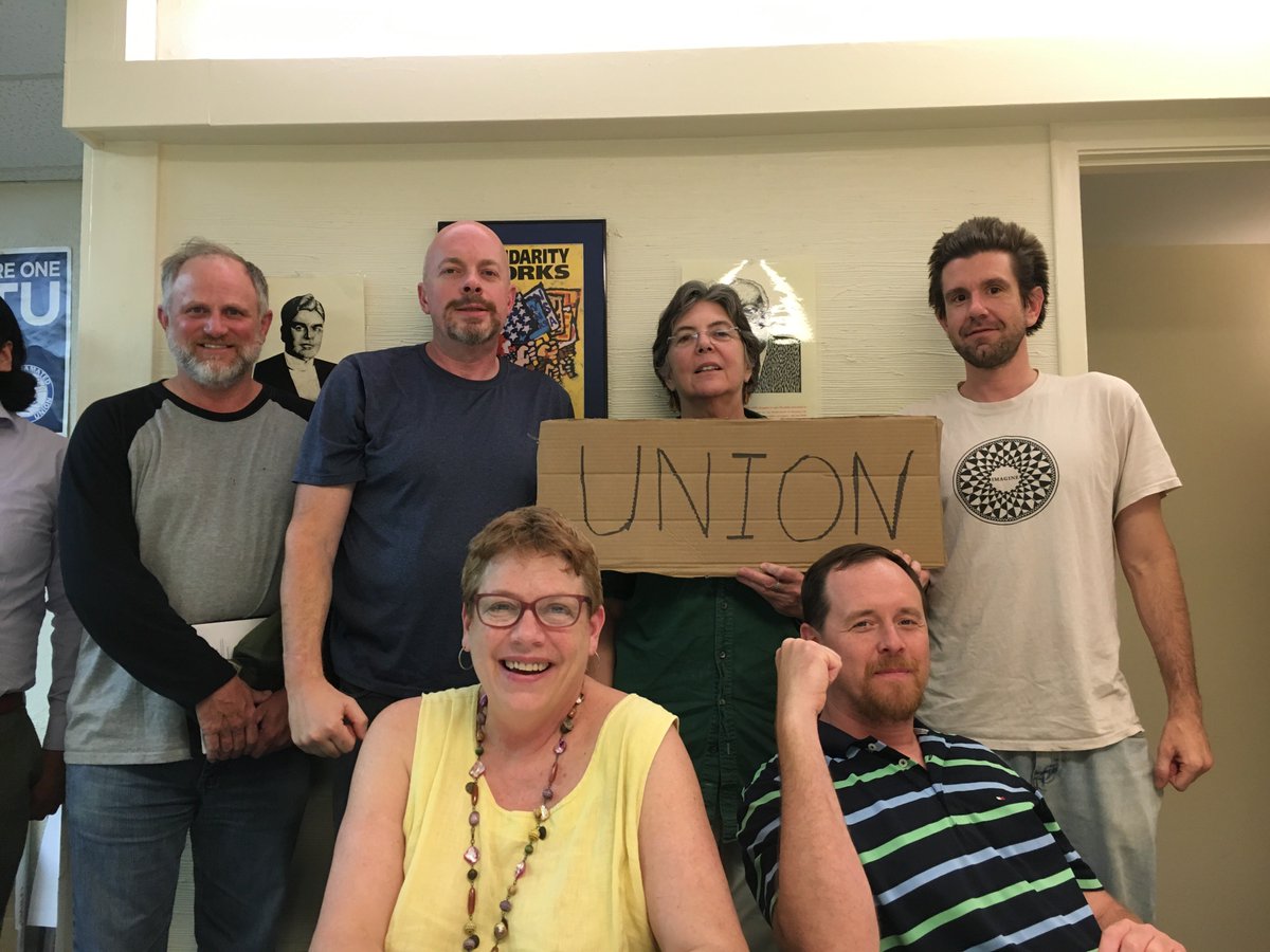 Santa Fe College adjuncts are standing strong with their #union? Are you? If so, tweet your UNION sign pics! #1u