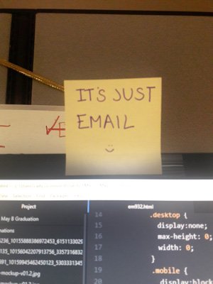 caity_g_oconnor's tweet photo. Because sometimes, as a passionate #emailgeek, I have to remind myself that it's not life and death...it's #justemail https://t.co/OOnrYkXxzh