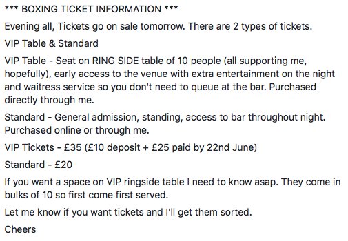 iamCharlieBatt's tweet photo. *** BOXING TICKET INFORMATION *** https://t.co/4izOnSP7HJ