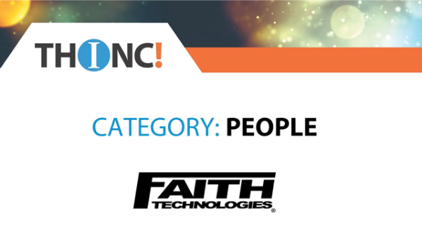 insightpubs's tweet photo. The Insight Innovation Award in the category of People goes to: Faith Technologies. The company invested in a ground-up growth strategy via its apprenticeship programs. In 2017, the company opened Faith Technologies University. #THINC2018. See the video at https://t.co/XxF8xIvX2O https://t.co/YDVwPDYXII