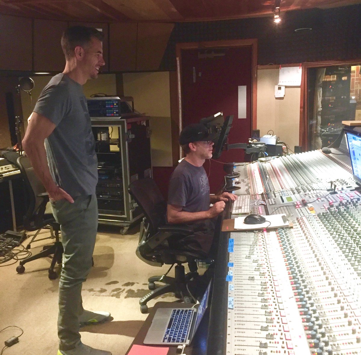 311's tweet image. Magic happening at the Hive! @NickHexum, Scotch Ralston and the guys working on new songs.