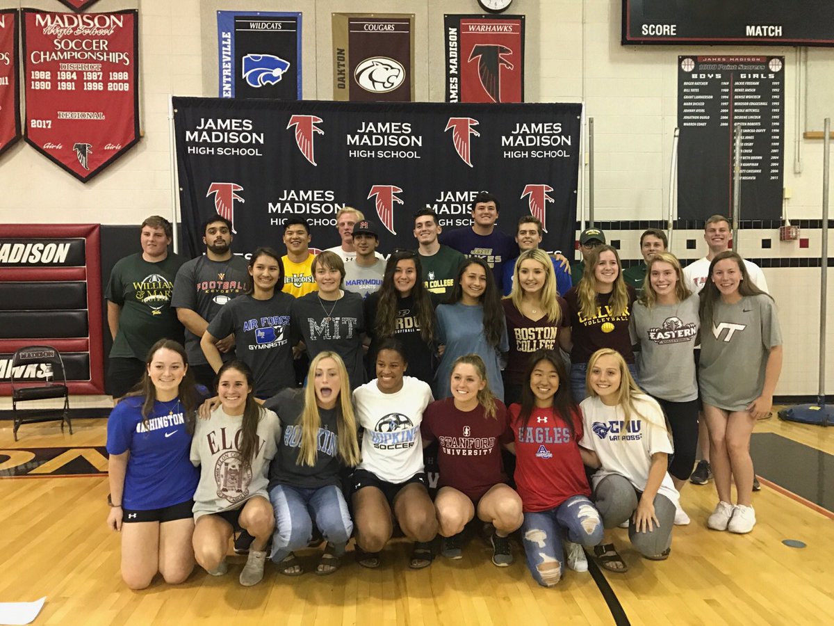 JMHSAthletics's tweet photo. Congrats “Next Level” Warhawks!! Way to represent Warhawk Nation!!! We wish you continued success as you continue your athletic careers!! https://t.co/b5MXrGKuCk