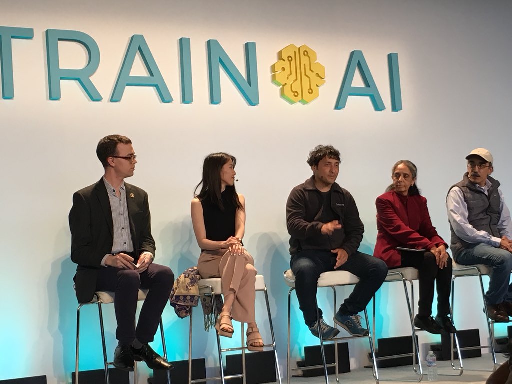 tango245's tweet photo. Ruchir Puri, IBM Fellow, on the AI Ethics panel, at Train AI conference https://t.co/erA8fLf7zL