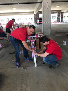 hipchik's tweet photo. Had a blast today building bikes today with our team @MCGSouthlake  for Red Day!  #redday2018 #giveback #purpose #kidslovebikes https://t.co/OpvNQHgKYi