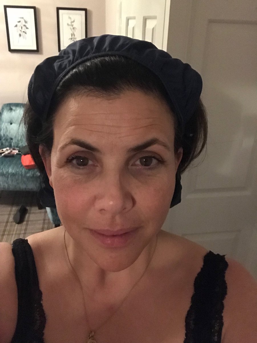 KirstieMAllsopp's tweet photo. That winning moment when you face the fact that no hair tie &amp; no hotel shower cap (good news, less single use plastic) means tomorrow’s pants are what is required for a bath. https://t.co/C8Wf4glVS4