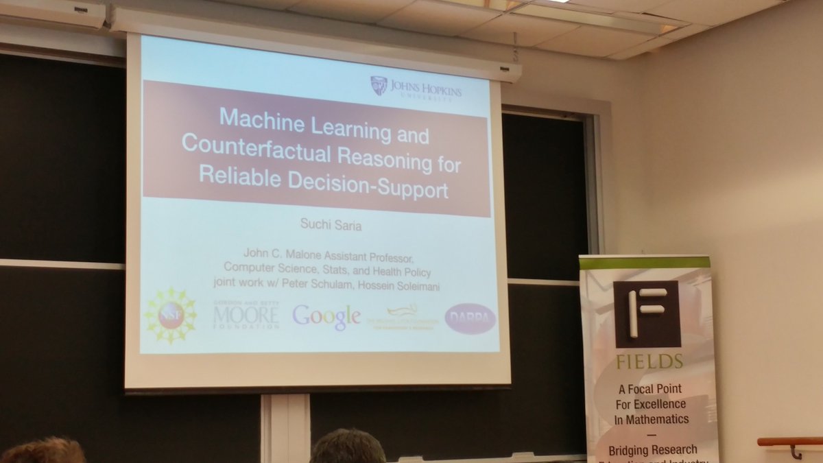 republic_ai's tweet image. Individualizing Healthcare with Machine Learning.
Speaker: Suchi Saria, John Hopkins University. At Field Institute, University of Toronto.
#MachineLearning #supervisedmachinelearning
#DeepLearning
#bioinformatic
#ArtificialIntelligence
#uoft
#FieldsIntitute