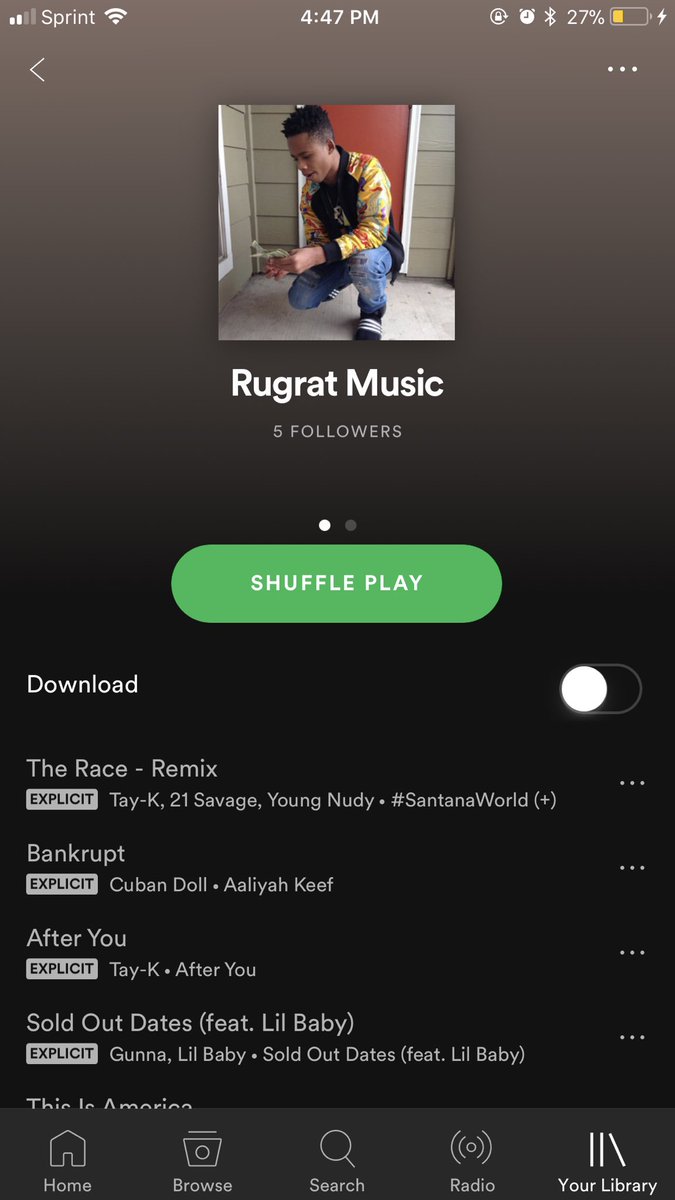 tayk's tweet photo. My songs have been removed from playlists because I’m being accused of something that I havent been convicted for. I don’t make hate music I rap about what goes on in every hood in America. I will never let a situation hold me back from what I believe in. RUGRAT PLAYLIST OUT NOW https://t.co/TtCO2SaIwg