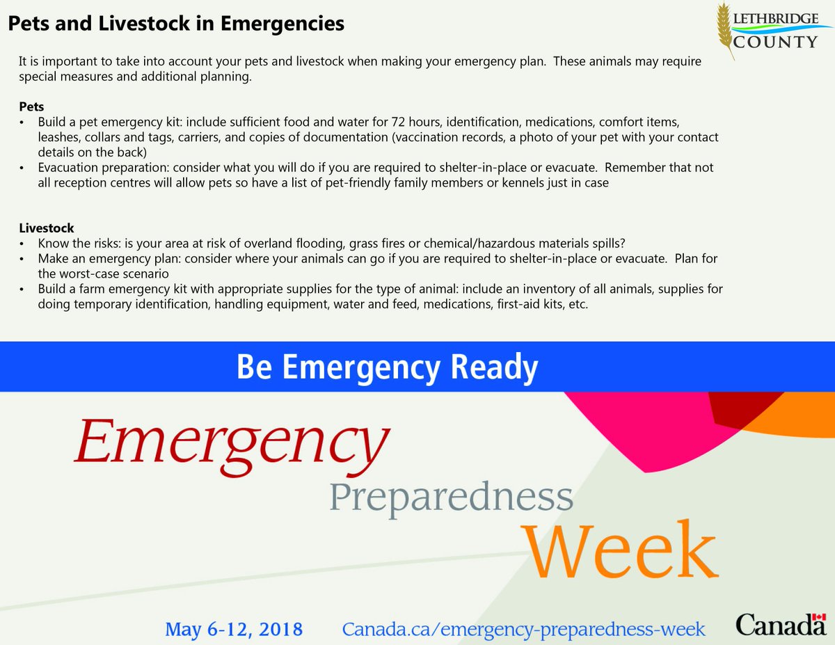 LethCounty's tweet photo. Pets &amp; livestock need to be considered in your emergency plan too.  Click  the photo below to see what you need to do to make sure they are safe in an emergency.
 Visit https://t.co/cVId0C8qNd and https://t.co/N9jefTPv5R…/aema-ppp-farm-animals.pdf for more information #EPW2018 https://t.co/y1xLZ2vqaB