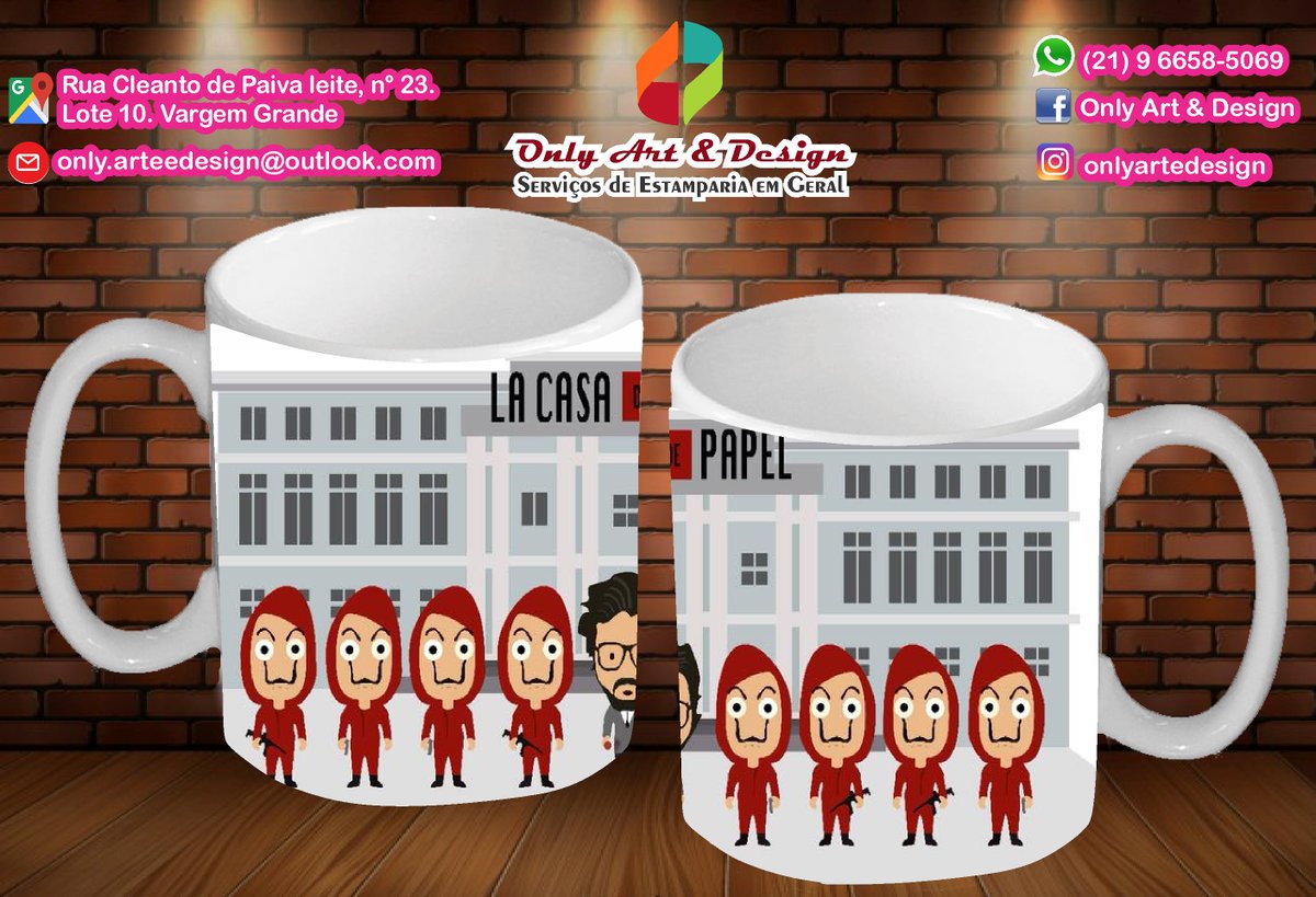 OnlyArteDesign's tweet image. A série queridinha do momento na sua caneca 😍❤️
Aqui na Only você encontra essas e muuuitas estampas disponíveis para você personalizar sua caneca do seu jeitinho.
Personalizamos com qualquer tema. Como você desejar.
Venha para a Only e arrase!!
#LaCasaDePapel #LaCasaDePapel3