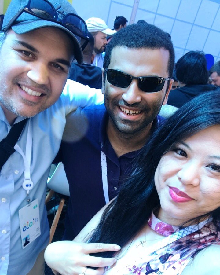 Woohoo! My @polymer peeps and fellow #googledeveloperexpert! Love #io18 and all the fam @ahmady7 @justinribeiro #polymer #vaadin #googleio