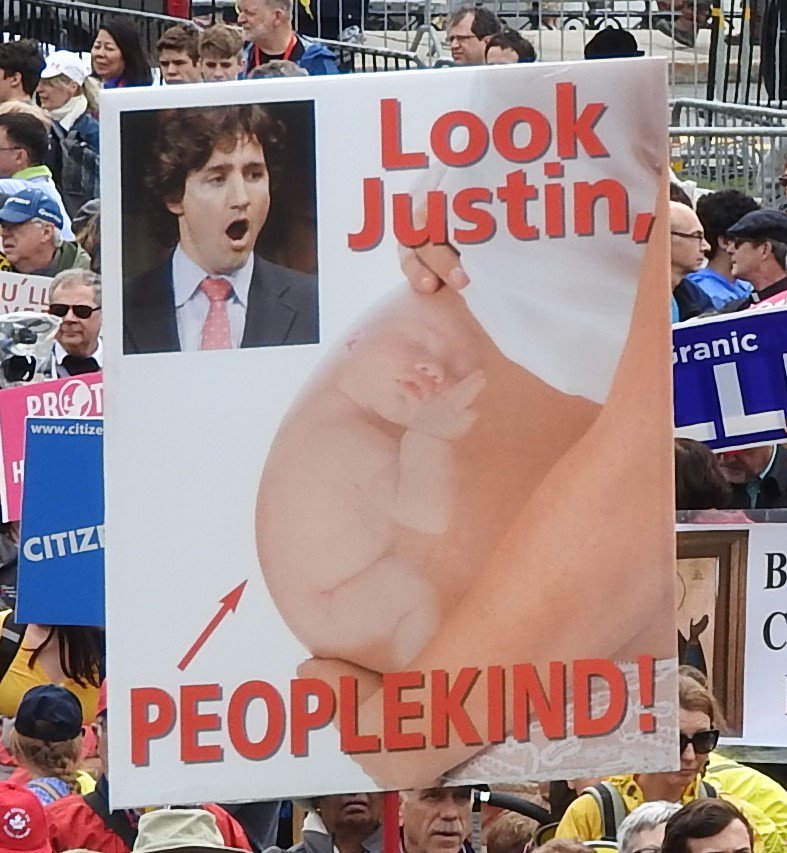 Look @JustinTrudeau #Peoplekind #MarchForLifeCanada