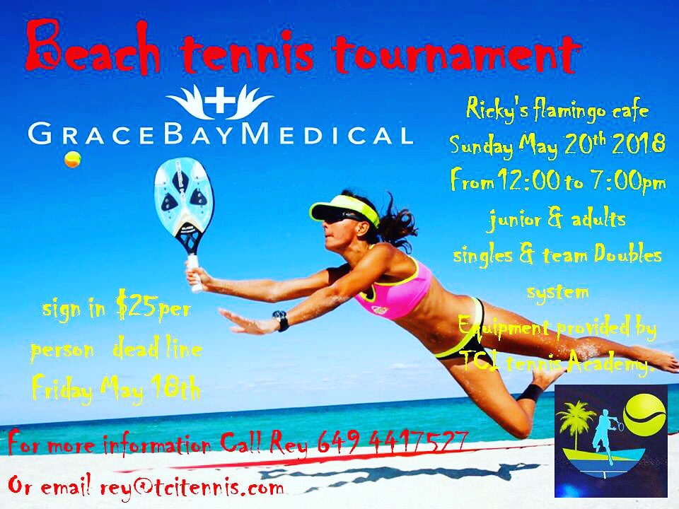 Beach tennis tournament May 20th,2018.