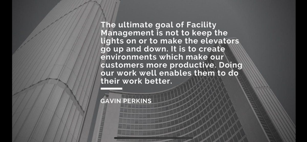 IFMAToronto1's tweet photo. #quoteoftheday by Gavin Perkins #fmworldsay #ifmatoronto #fm #FacilitiesManagement https://t.co/AgMLv89BpV