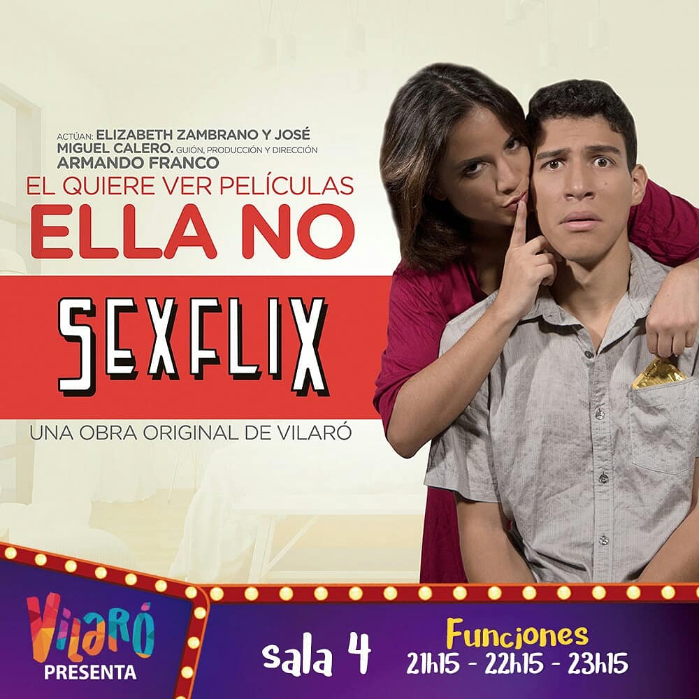 gentilefusion's tweet photo. 5ta Temporada con #4SALAS en @vilaroshow Festival de Comedias para esta Gran apertura:
#CuartodeMotel
#TuMadre
#ElFinger
#Sexflix
Además Restaurante a La carta y música en vivo todas las noches.
RESERVAS: 0984081000
Entradas: $5
C.C.Laguna Plaza Km12.5 Vía a La Costa. https://t.co/hrjOtyVWU6