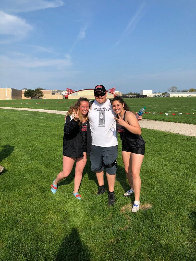 MaineSouthAth's tweet photo. Anna Gerbich and Cassandra Soto qualify for the IHSA State Finals in shot put and discus with 2nd place finishes at the sectional. https://t.co/K90aaLutBp